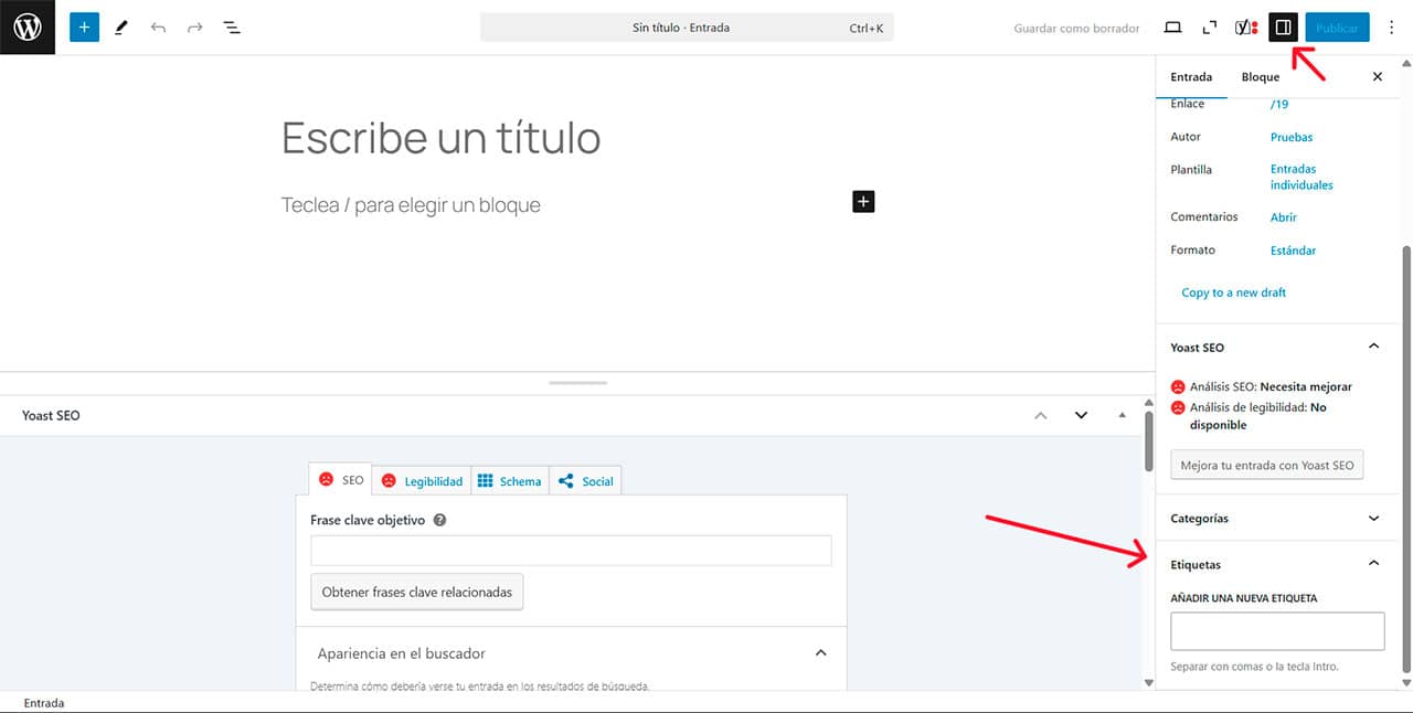 etiquetas wordpress