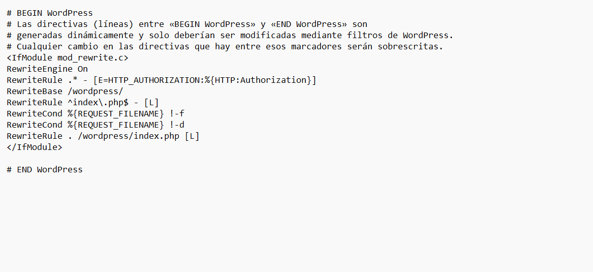 htaccess wordpress