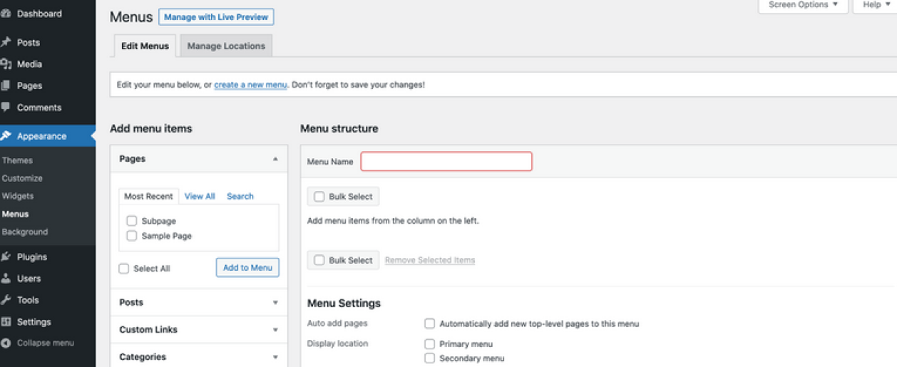 Cómo Crear un Menú en WordPress Paso a Paso