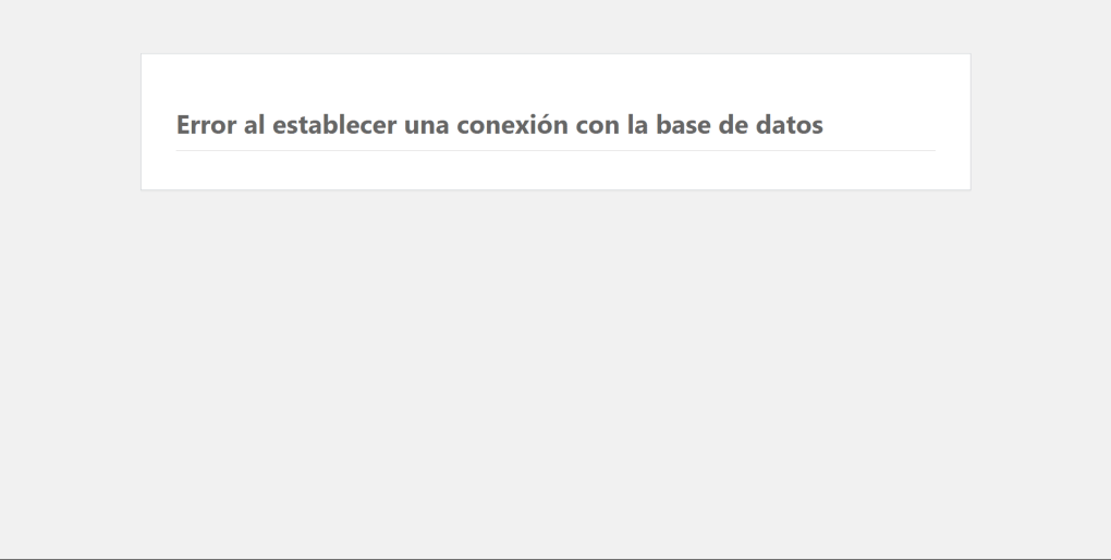Error al establecer una conexión con la base de datos en WordPress: Causas y soluciones